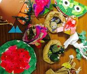 Reiman Gardens intern with youth education crafts