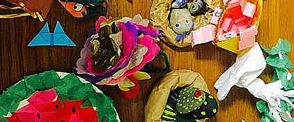 Reiman Gardens intern with youth education crafts
