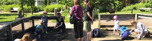Reiman Gardens intern photo of families with kids
