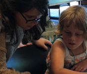 education intern with two cchildren