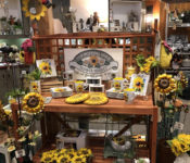 inside the gift ship with sun flower merchandise
